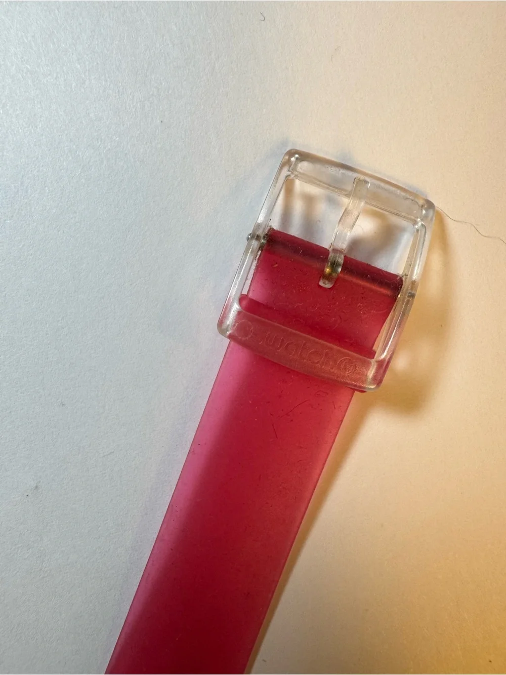Swatch SFK362 Pink Classiness 34mm analog watch w/ jelly-style strap